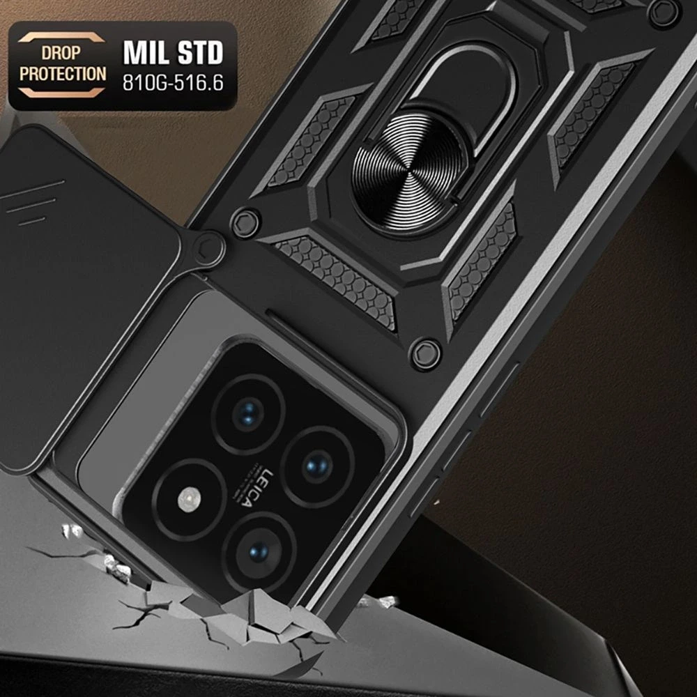 Xiaomi 14T Tech-Protect Camshield Pro dėklas telefonui juodos spalvos