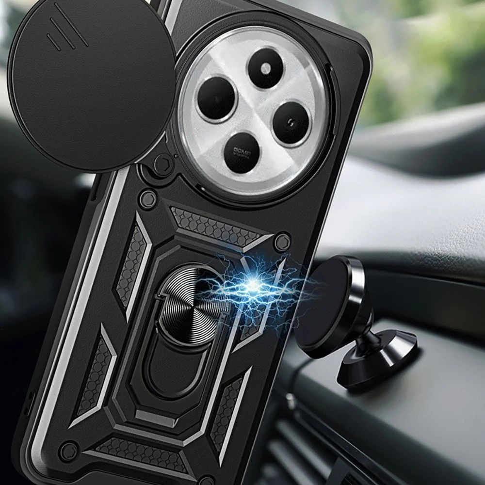 Xiaomi Redmi 14C Tech-Protect Camshield Pro dėklas telefonui juodos spalvos
