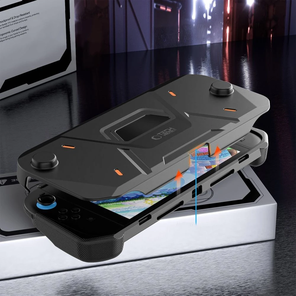 „Tech-Protect Carbonox“ dėklas, skirtas „Nintendo Switch 2“ – juodas