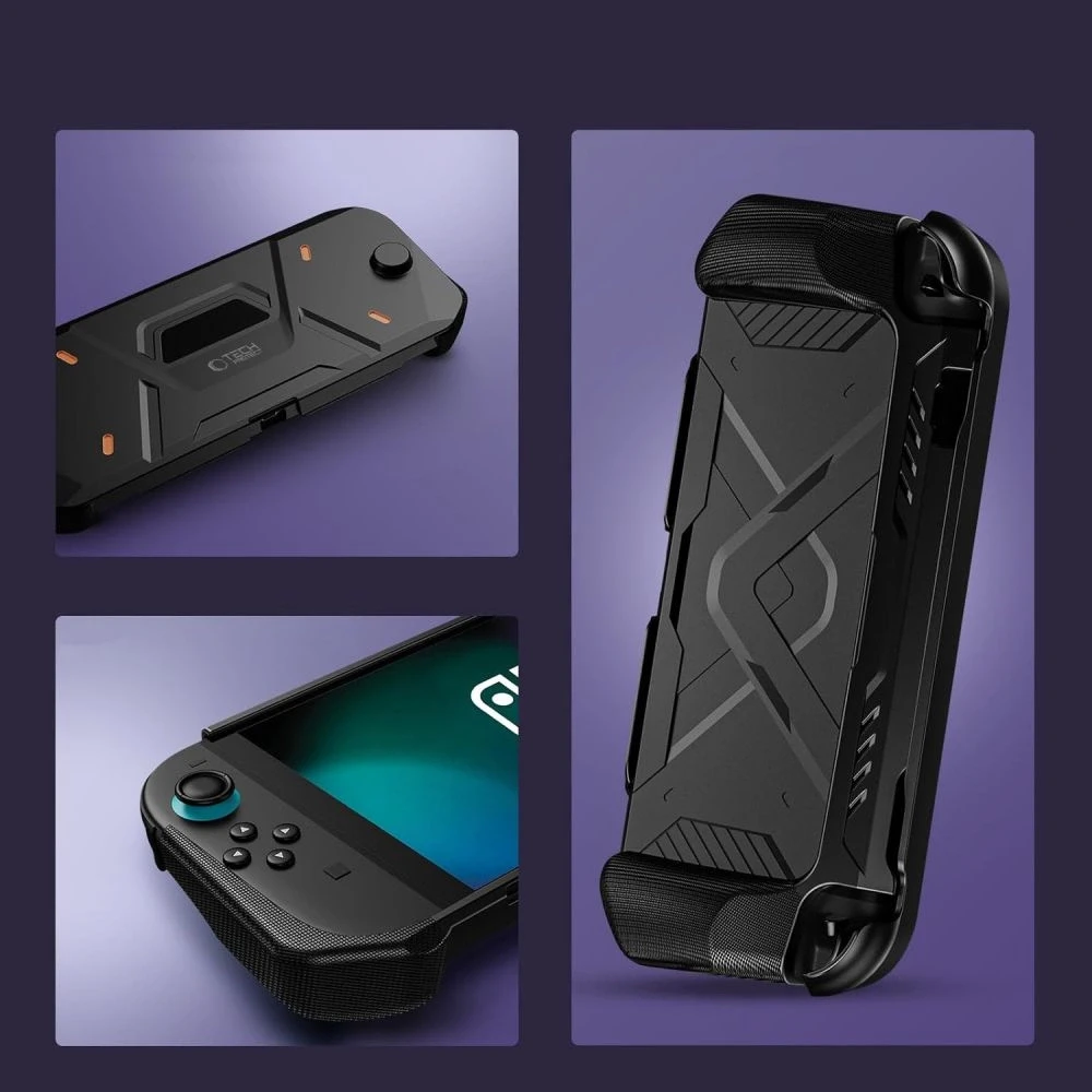 „Tech-Protect Carbonox“ dėklas, skirtas „Nintendo Switch 2“ – juodas