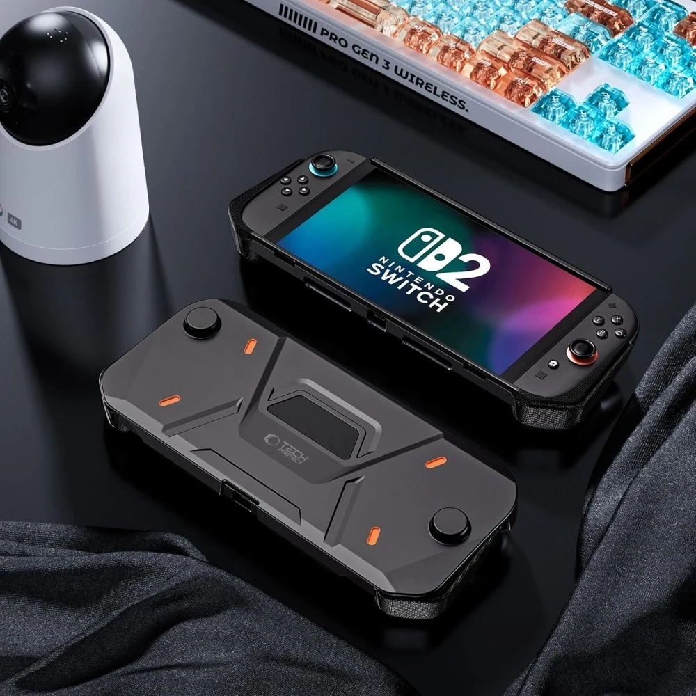 „Tech-Protect Carbonox“ dėklas, skirtas „Nintendo Switch 2“ – juodas