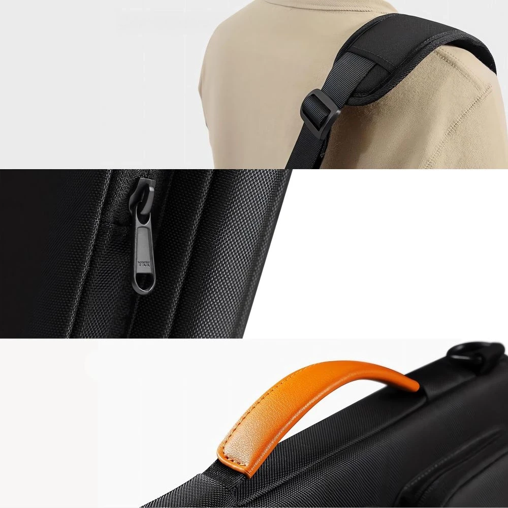 Tech-Protect Defender Bag for Nešiojamas kompiuteris 13-14 - Juodas and Oranžinis