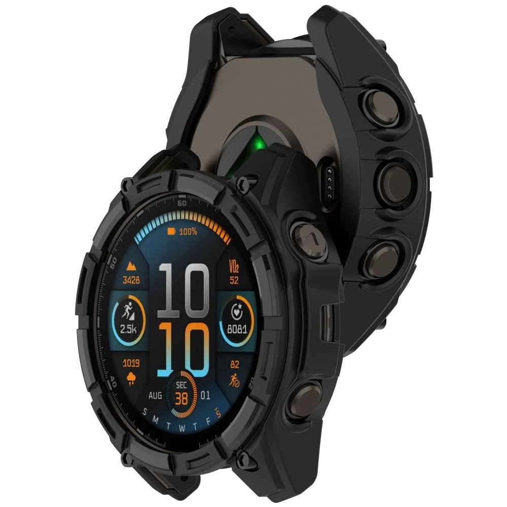 Tech-Protect Defense Air dėklas skirtas Garmin Fenix 8 47mm – juodos spalvos