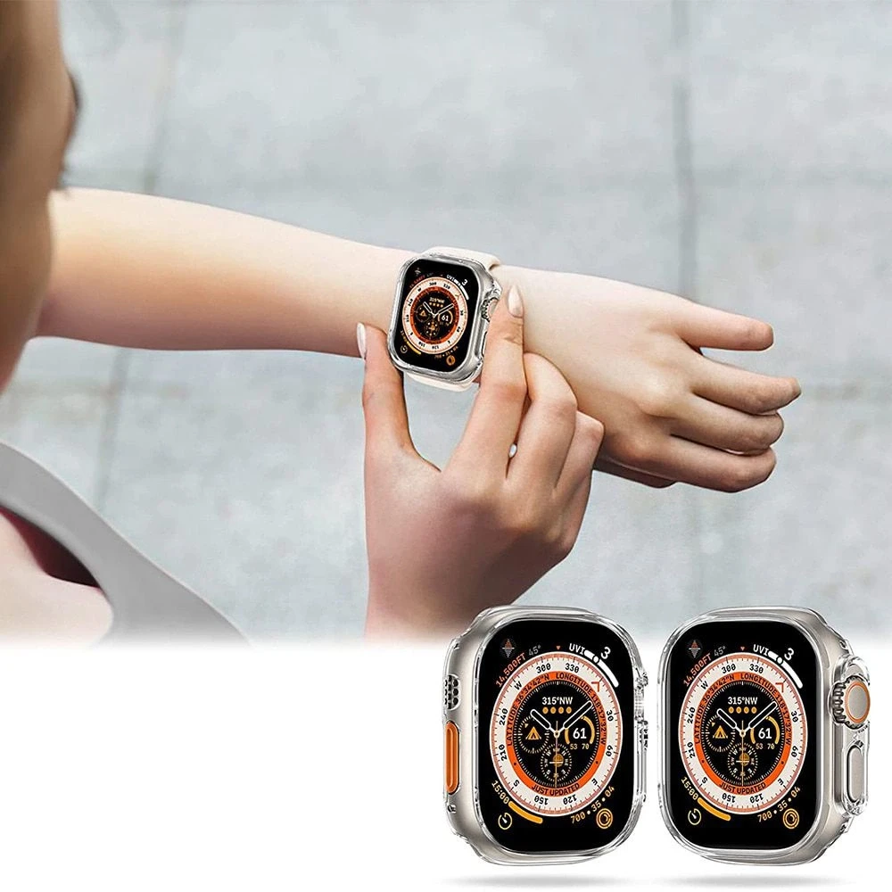 Tech Protect išmaniojo laikrodžio „Apple“ apsauga DEFENSE360 ULTRA (49 MM), Skaidrios spalvos