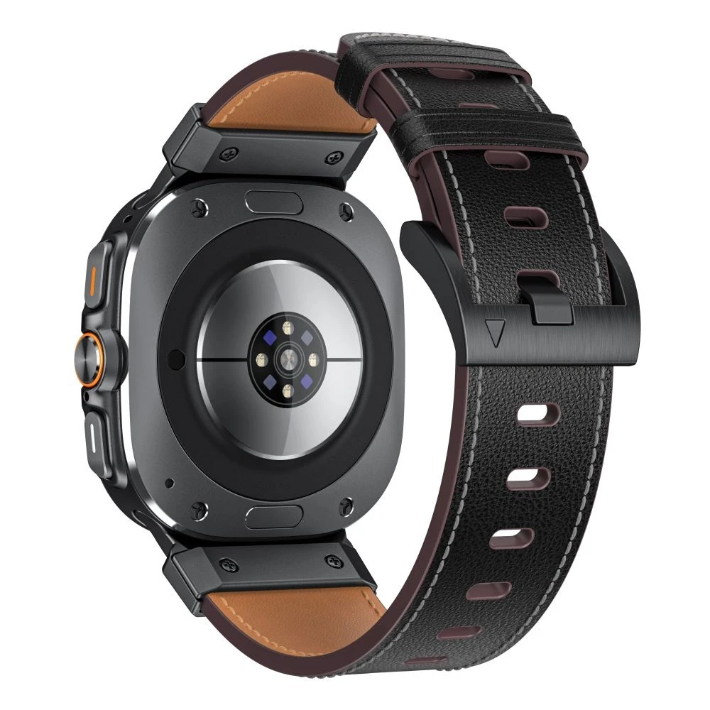 Tech-Protect Delta Pro Leather apyrankė Samsung Galaxy Watch Ultra (47mm) – juodos spalvos