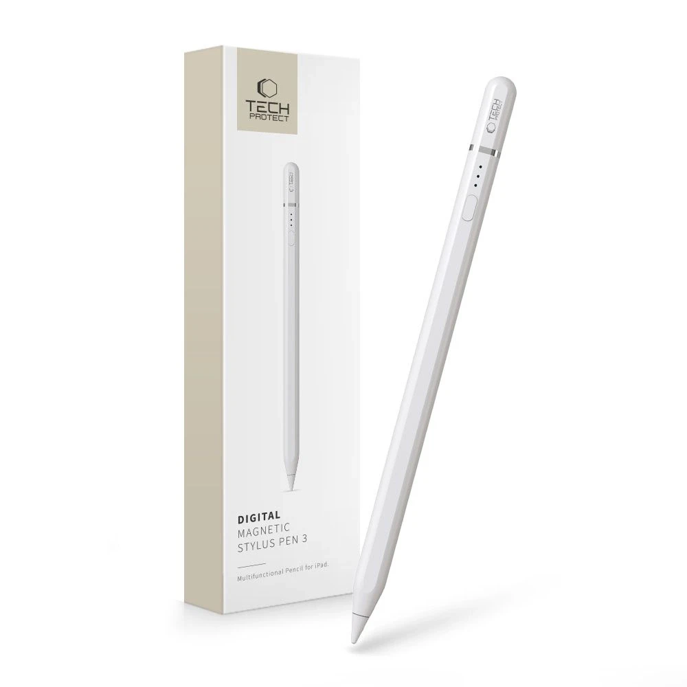 Tech-Protect Digital Magnetic Stylus Pen 3 Magnetic Apple iPad Planšetė – Baltas