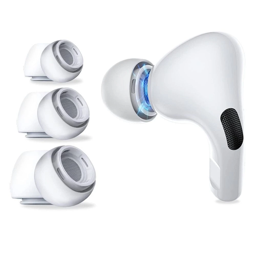 Ausinės Tech-Protect ausinių pagalvėlės AirPods Pro 1 / 2, dydžiai S / M / L – baltos spalvos (3 vnt.)