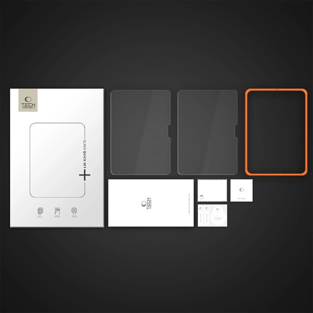 Apsauginis grūdintas stiklas Apple iPad Air 11” 6 / 7 / 2024-2025 kompiuteriui „Tech-Protect Easy Set+ 2 vnt.”