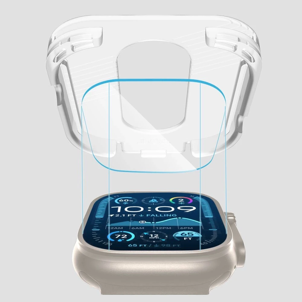 Tech-Protect Easy Set+ apsauginis stiklas 2-pack for Apple Watch Ultra 1/2 49mm – skaidrus