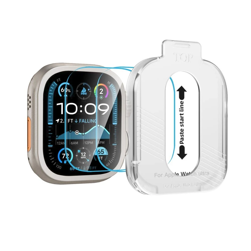 Tech-Protect Easy Set+ apsauginis stiklas 2-pack for Apple Watch Ultra 1/2 49mm – skaidrus