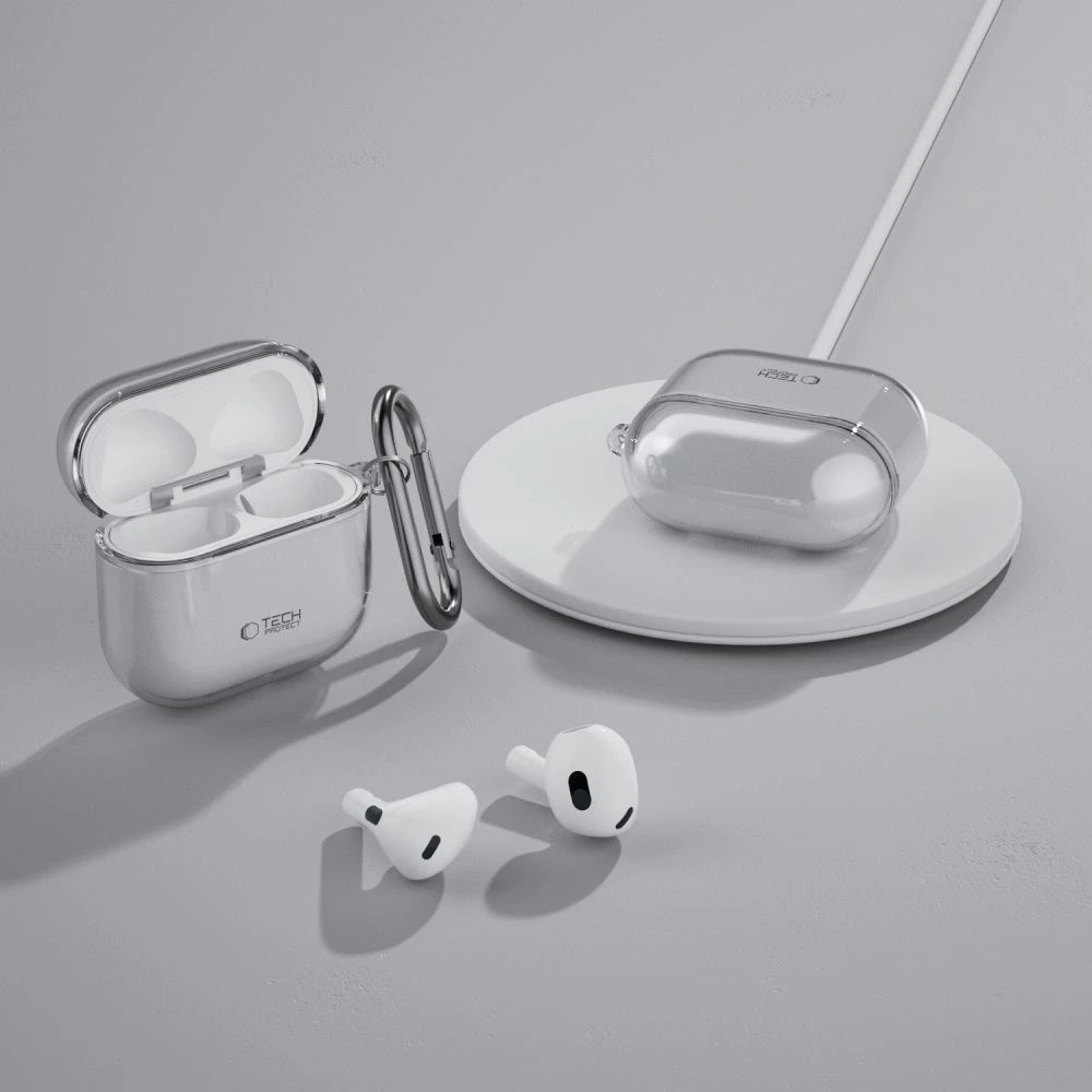 Dėklas Tech-Protect FlexAir Apple AirPods 4 – pilkos spalvos