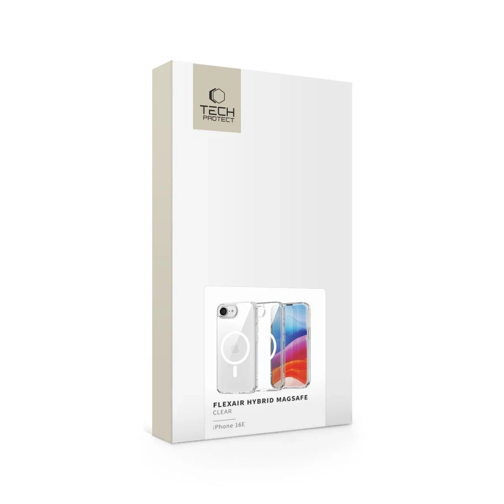 „Tech-Protect FlexAir Hybrid MagSafe“ dėklas, skirtas „iPhone 16e“ / „17e“ – skaidrus