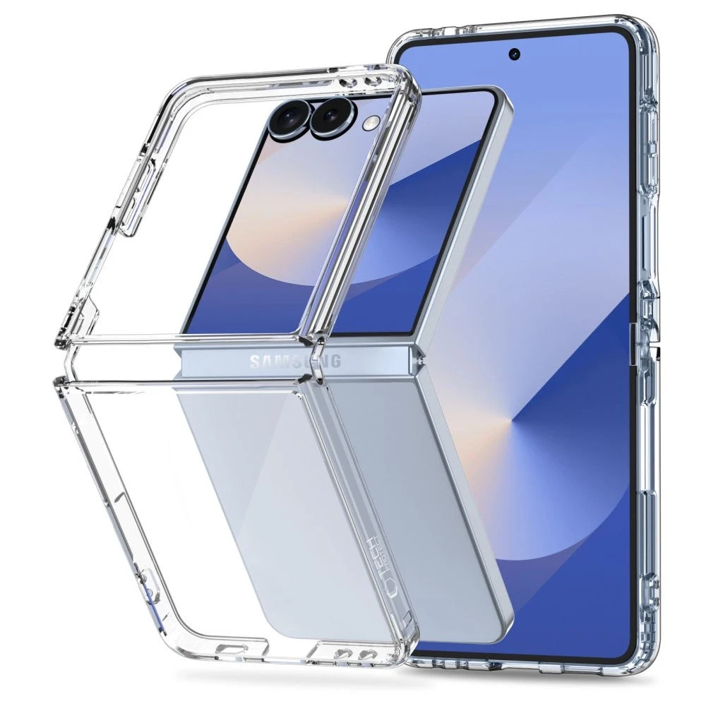 Dėklas „Tech-Protect Flexair Hybrid Galaxy Z Flip 7“ skaidrus