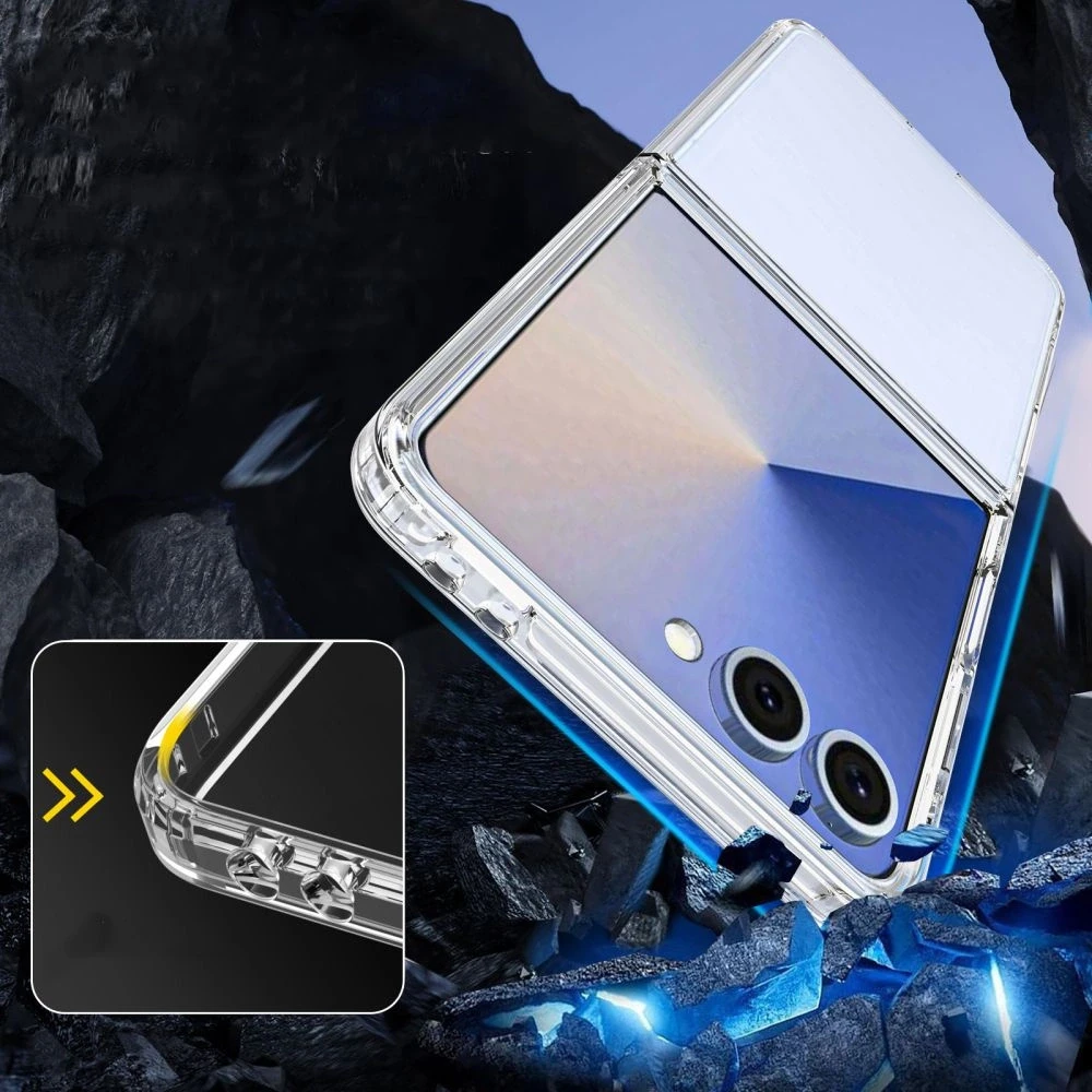 Dėklas „Tech-Protect Flexair Hybrid Galaxy Z Flip 7“ skaidrus