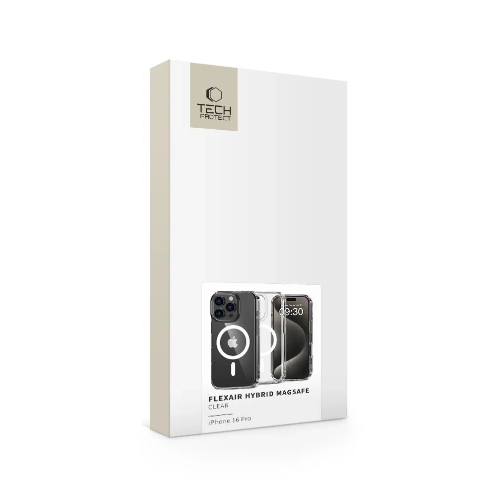 Apple iPhone 16 Pro Tech-Protect FlexAir Hybrid MagSafe Clear dėklas telefonui skaidrus