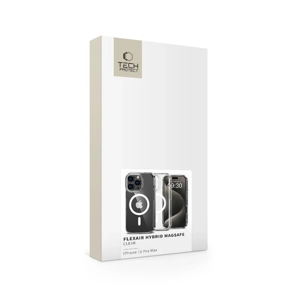 Apple iPhone 16 Pro Max Tech-Protect FlexAir Hybrid MagSafe Clear dėklas telefonui skaidrus