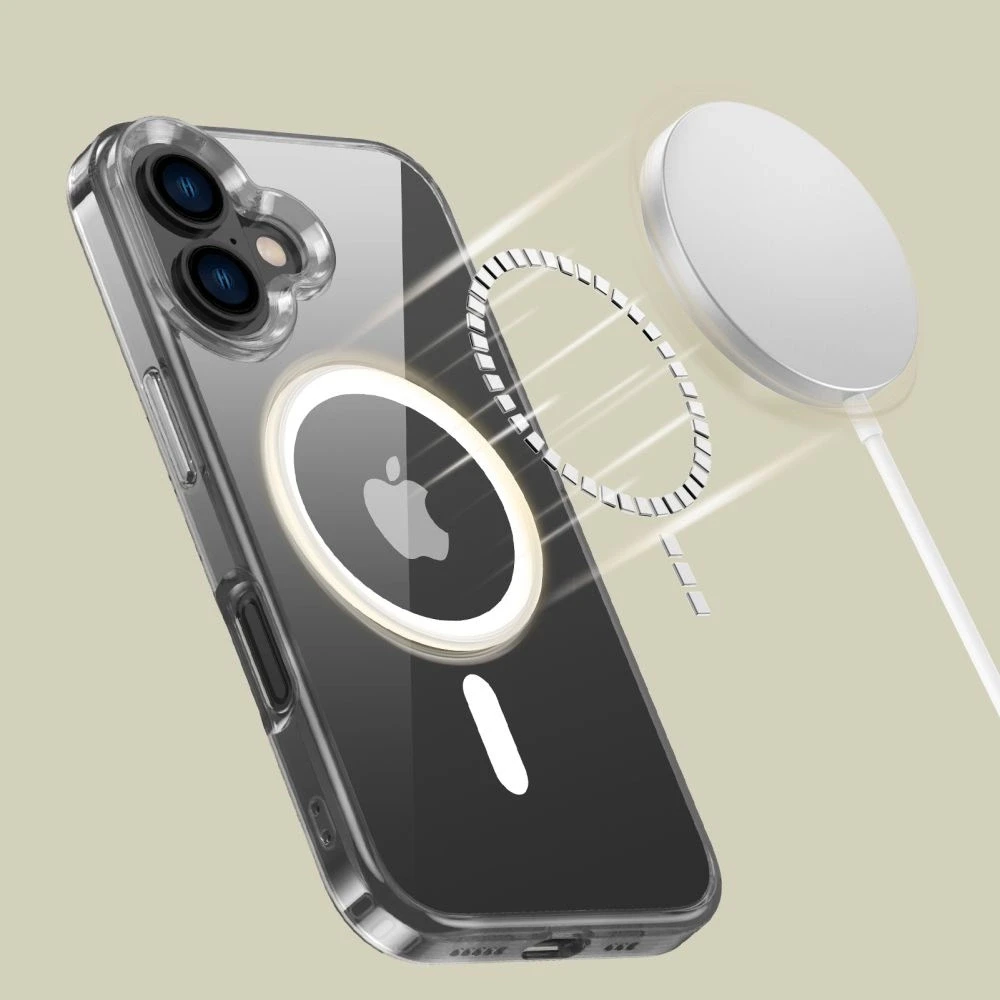 iPhone 16 Tech-Protect FlexAir Hybrid MagSafe skaidrus dėklas telefonui
