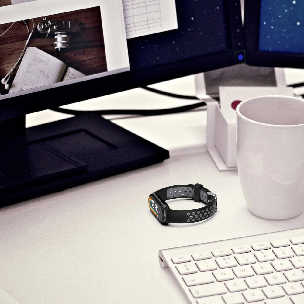 Tech-Protect apyrankė IconBand Air Xiaomi Smart Band 8 / 9 / 10 / NFC juodos spalvos/raudonos spalvos