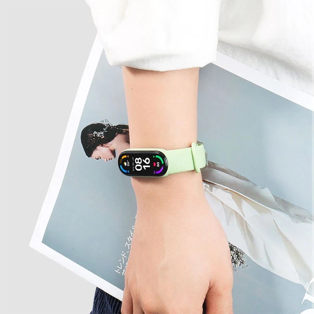 Išmaniosios apyrankės Xiaomi Mi Band 5/6/7 dirželis, Juodos spalvos