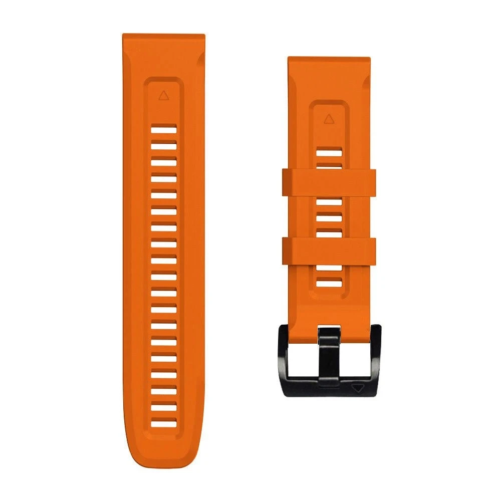 Išmaniojo laikrodžio Garmin Fenix 3/5X/5X PLUS/6 Pro/6X/7X dirželis, 26 mm, Oranžinės spalvos
