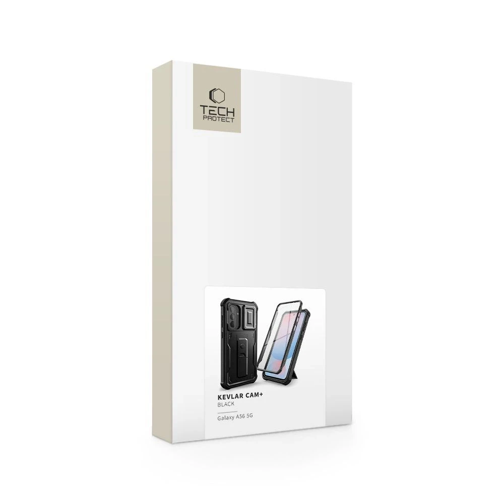 Tech-Protect Kevlar Cam+ Samsung Galaxy A56 5G – dėklas telefonui juodos spalvos