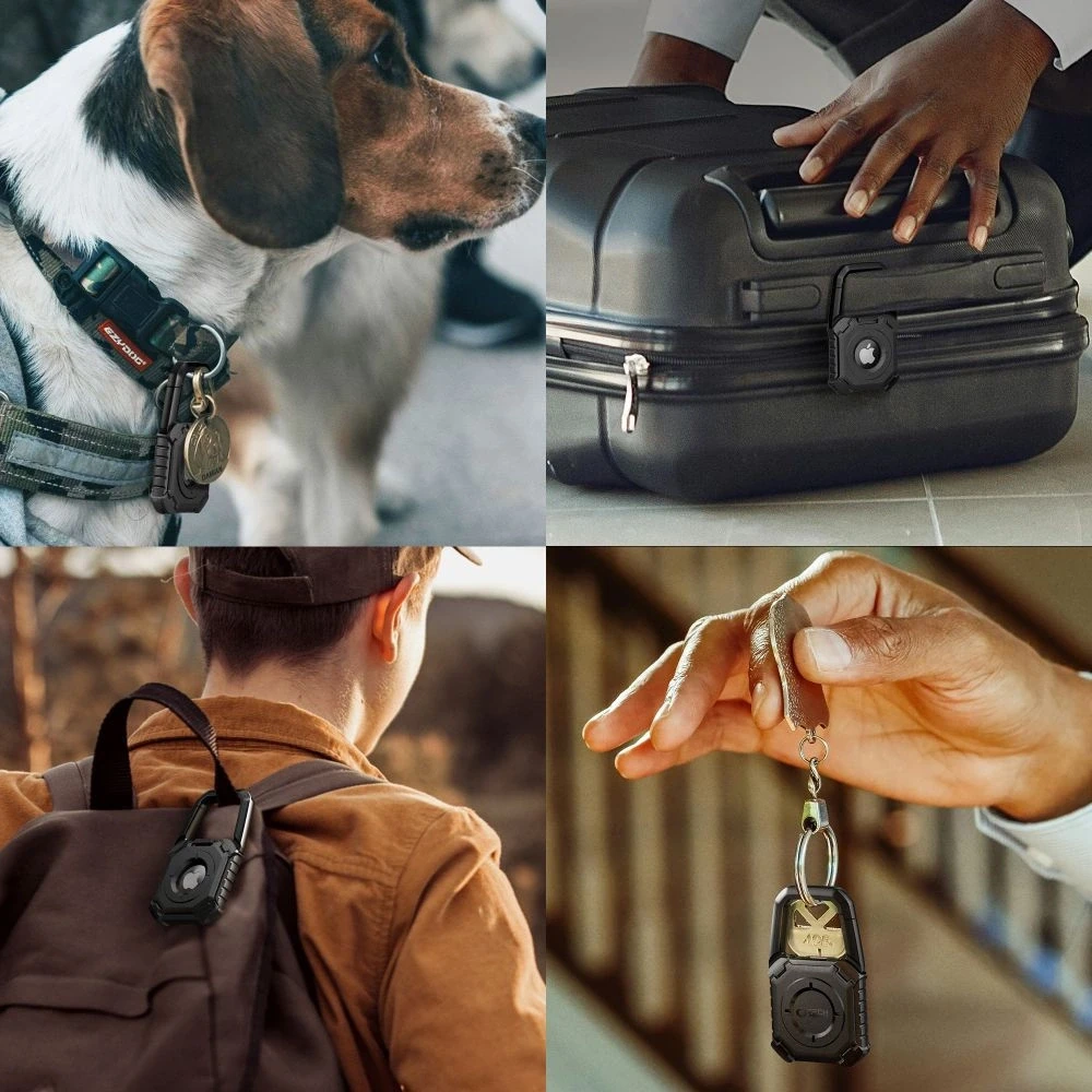 Dėklas Tech-Protect Kevlar Apple AirTag 1 /2 juodos spalvos