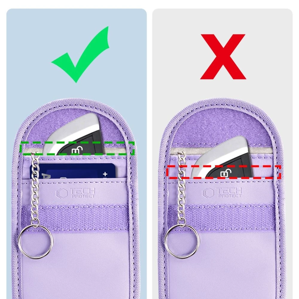 Tech-Protect KLR100 RFID Blocking Car Key – dėklas violetinės spalvos