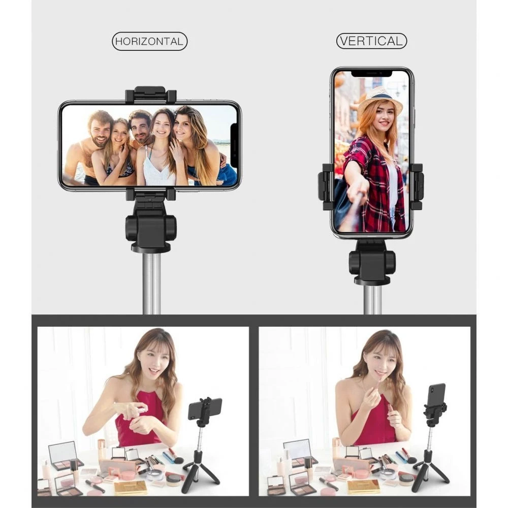 TECH-PROTECT L01S BLUETOOTH SELFIE STICK TRIPOD Juodas