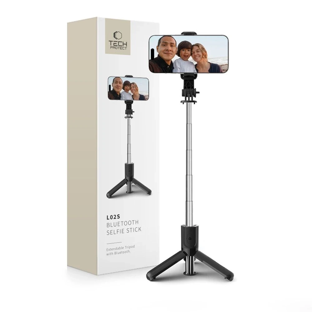 Selfie Stick / Tripod Bluetooth Multifunction Photo Stick Tech-Protect L02S juodos spalvos