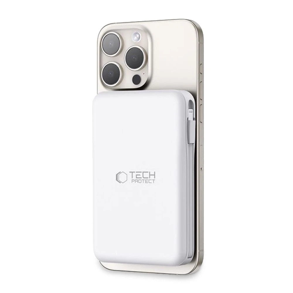 Tech-Protect PB31 LifeMag MagSafe powerbank 10000MAH baltos spalvos