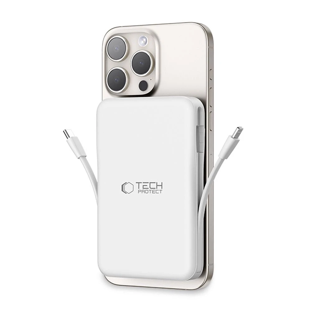 Tech-Protect PB31 LifeMag MagSafe powerbank 10000MAH baltos spalvos