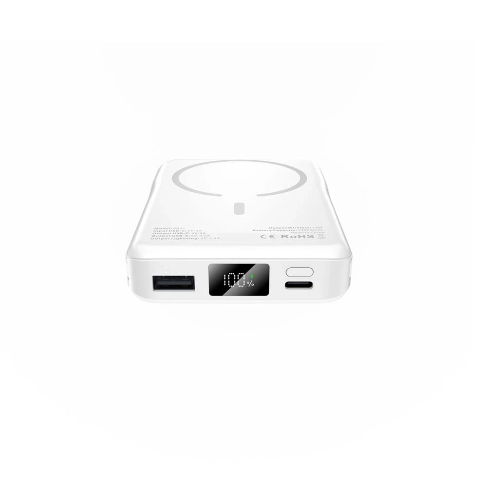 Tech-Protect PB31 LifeMag MagSafe powerbank 10000MAH baltos spalvos