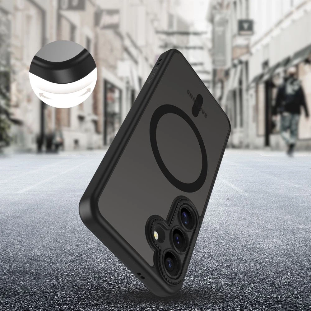 Dėklas Tech-Protect Magcam Magsafe Galaxy S25 matte juodas