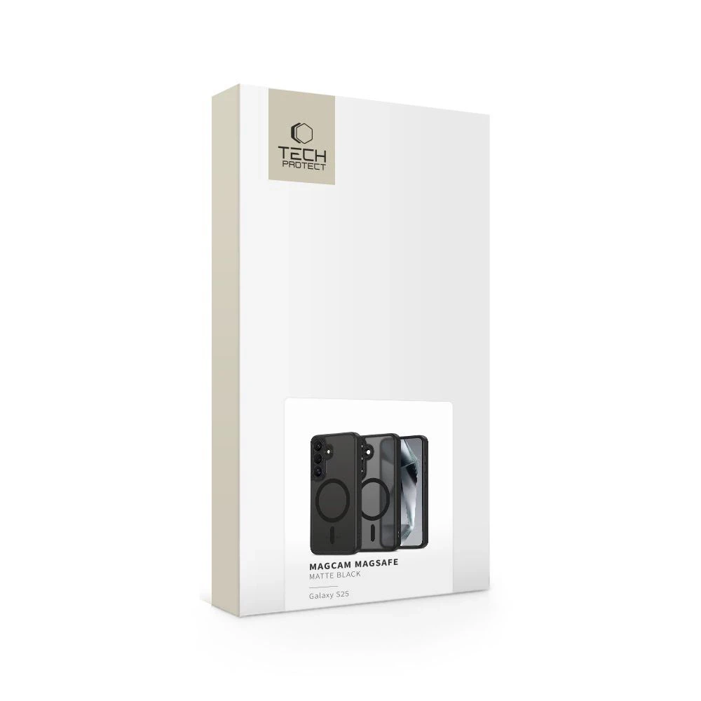 Dėklas Tech-Protect Magcam Magsafe Galaxy S25 matte juodas