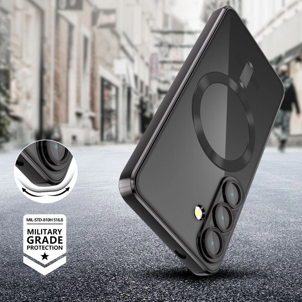 Tech-Protect MagFlex MagSafe Dėklas skirtas Samsung Galaxy A26 5G – skaidrus juodos spalvos