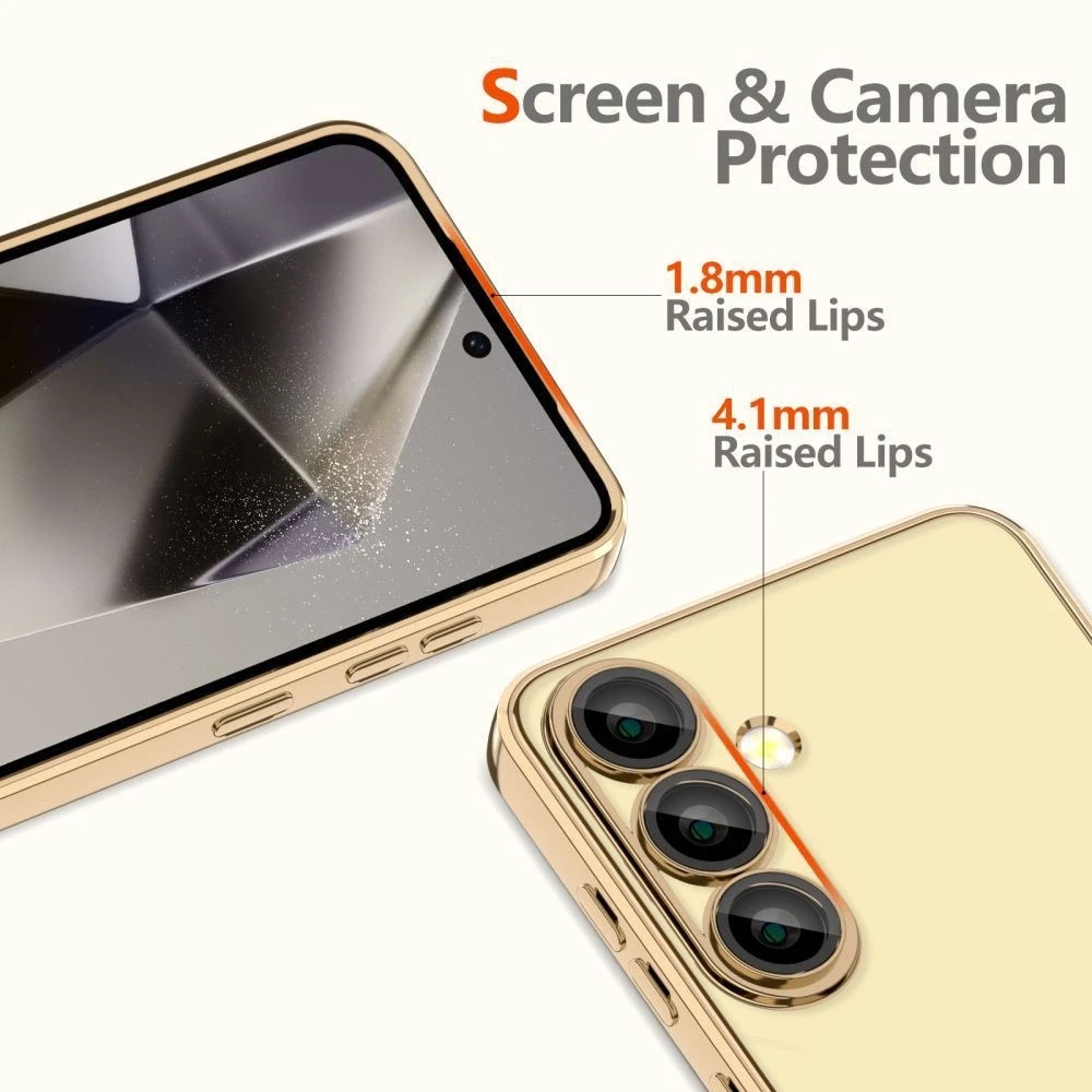 Dėklas Tech-Protect Magflex Magsafe Galaxy S25 Edge blizgus auksinis