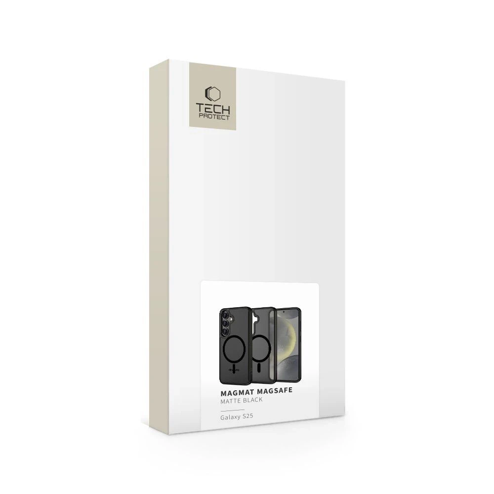 Dėklas Tech-Protect Magmat Magsafe do Galaxy S25 juoda matinė