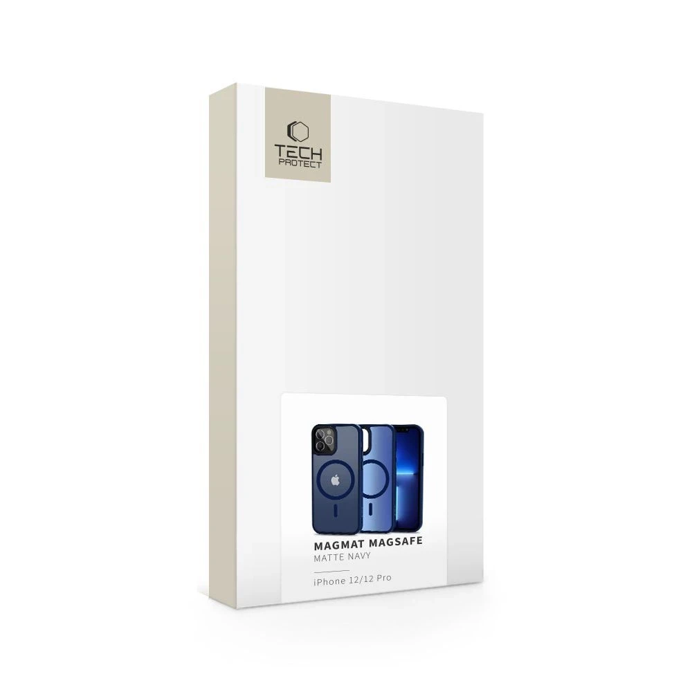 Tech-Protect MagMat MagSafe Apple iPhone 12 / 12 Pro – dėklas telefonui mėlynos spalvos matte