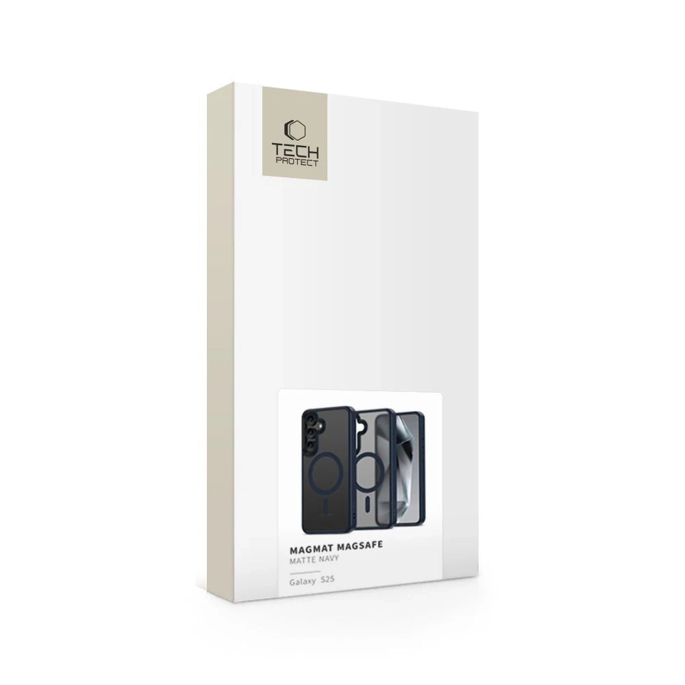 Tech-Protect MagMat MagSafe Dėklas skirtas Samsung Galaxy S25 – skaidrus mėlynos spalvos