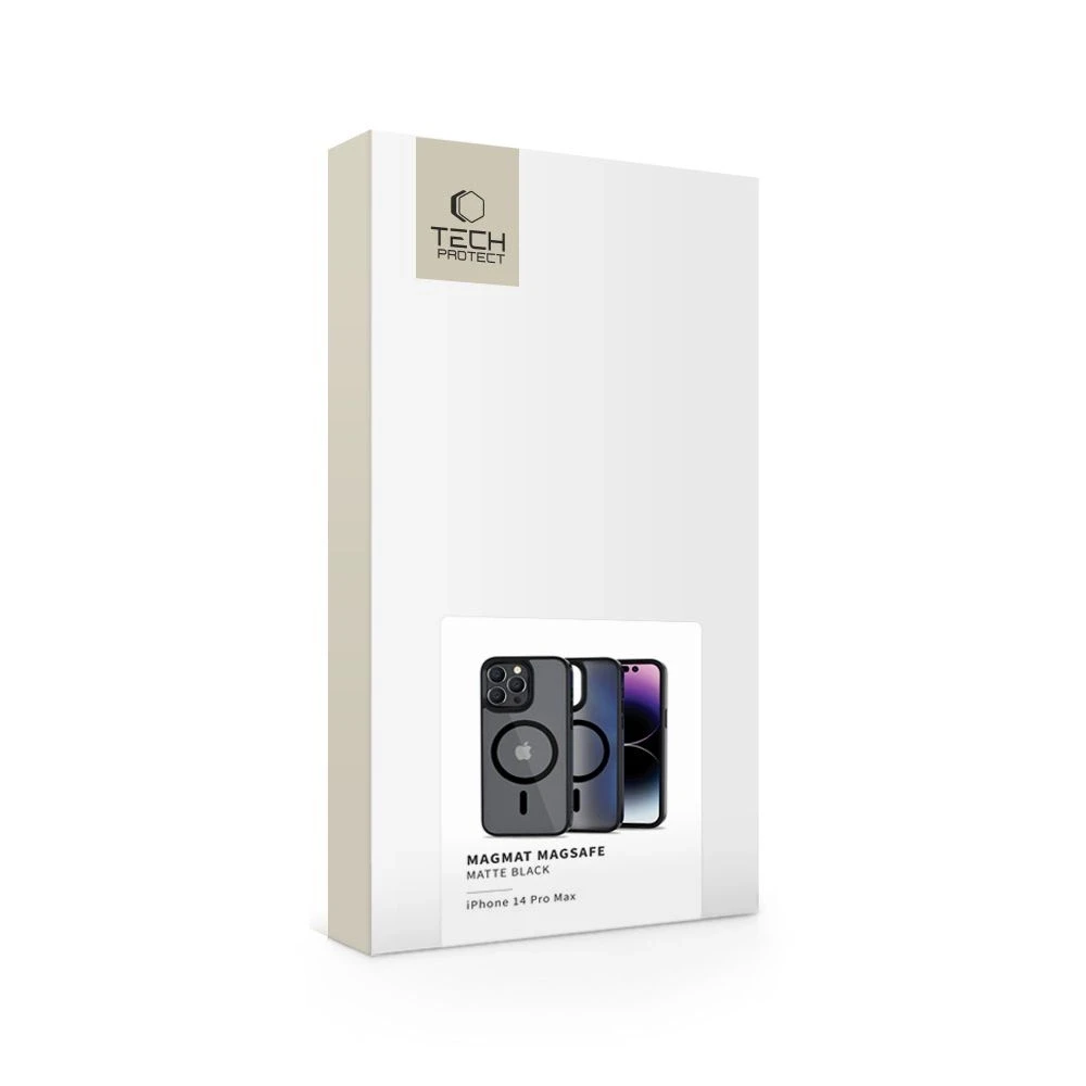 Tech-Protect MagMat MagSafe Apple iPhone 14 Pro Max – matte dėklas telefonui juodos spalvos