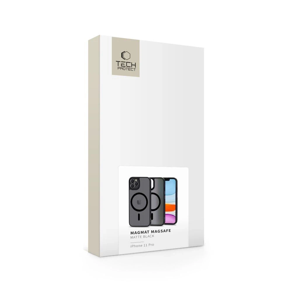 Tech-Protect MagMat MagSafe Apple iPhone 11 Pro – matte dėklas telefonui juodos spalvos