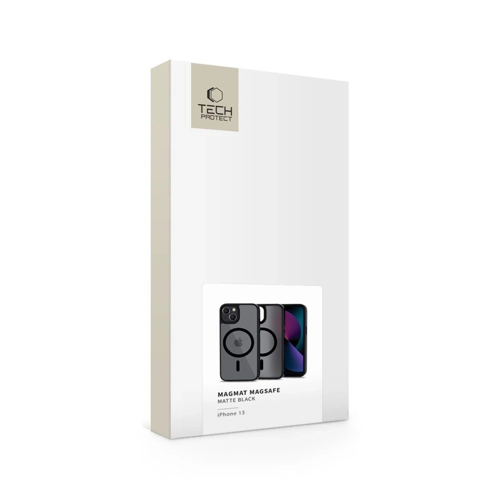 Tech-Protect MagMat MagSafe Apple iPhone 13 – matte dėklas telefonui juodos spalvos