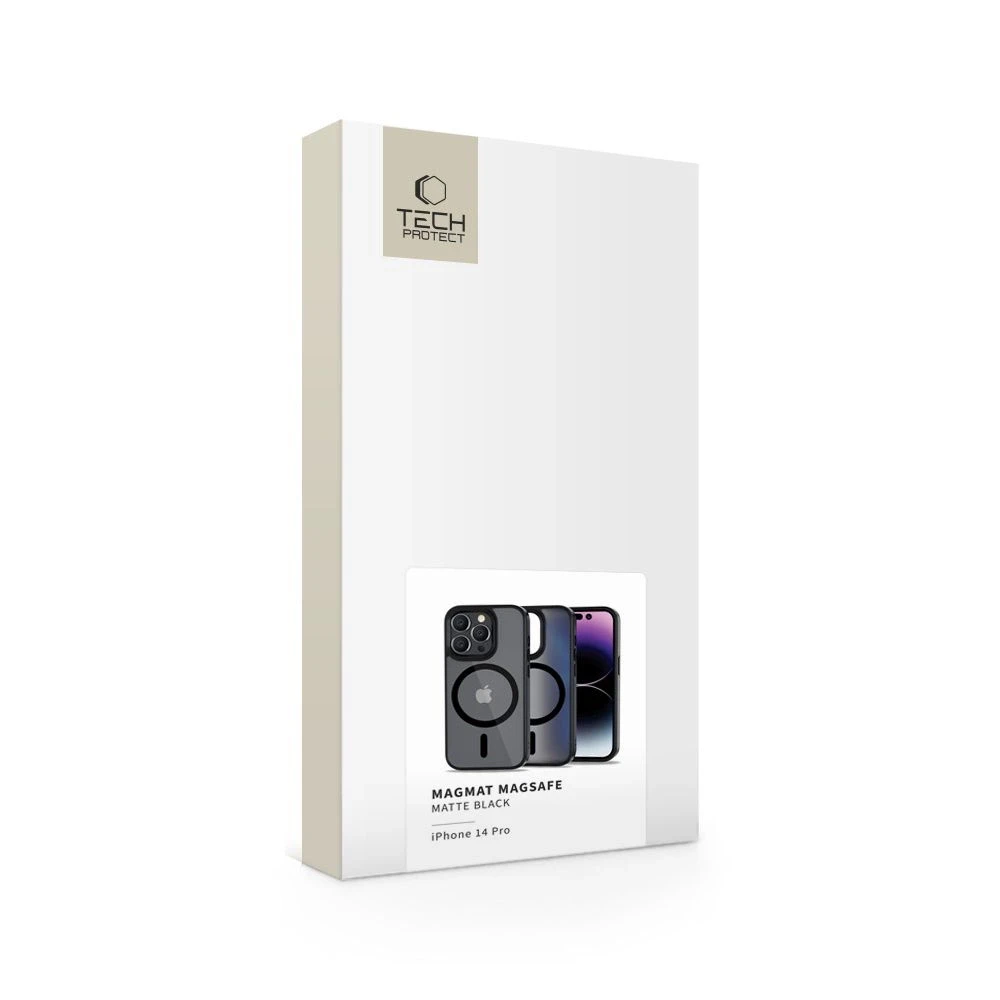 Tech-Protect MagMat MagSafe Apple iPhone 14 Pro – matte dėklas telefonui juodos spalvos
