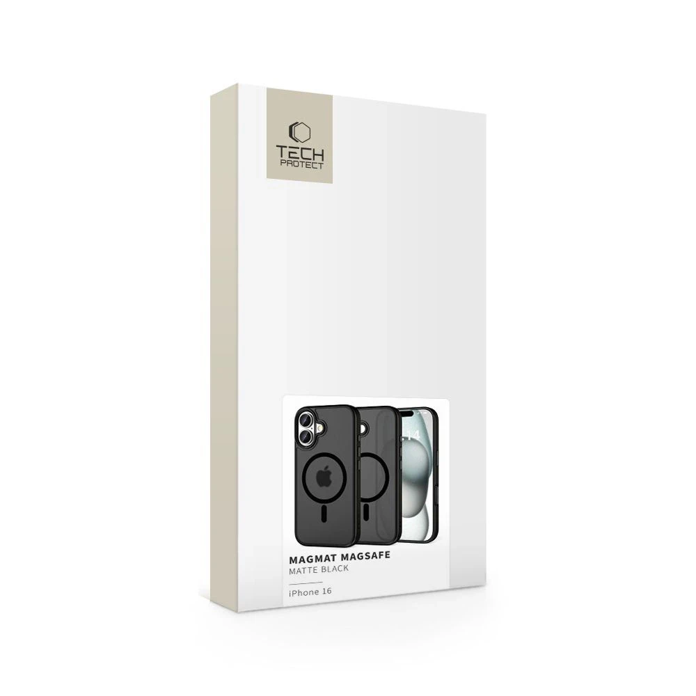 Apple iPhone 16 Tech-Protect Magmat MagSafe Matte dėklas telefonui juodos spalvos