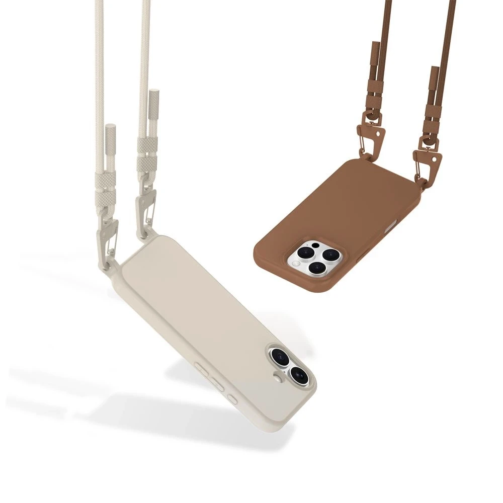 Dėklas Apple iPhone 16 Pro Max Tech-Protect Magnelace MagSafe Latte smėlio spalvos