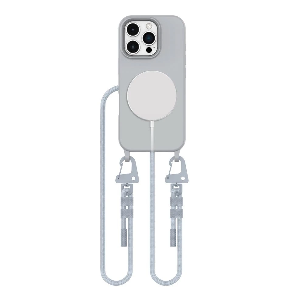 Tech-Protect MagNecklace MagSafe with Lanyard Apple iPhone 16 Pro Max – dėklas telefonui pilkos spalvos
