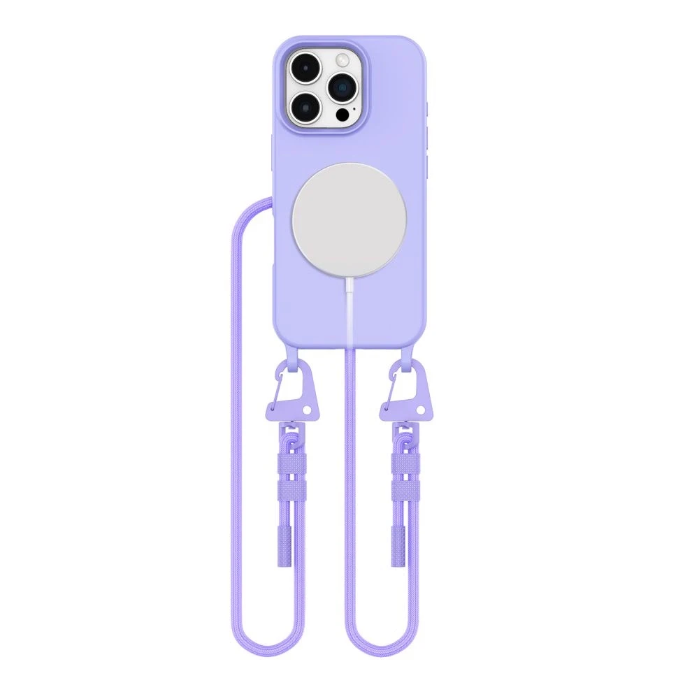 Tech-Protect MagNecklace MagSafe with Lanyard Apple iPhone 16 Pro – dėklas telefonui violetinės spalvos