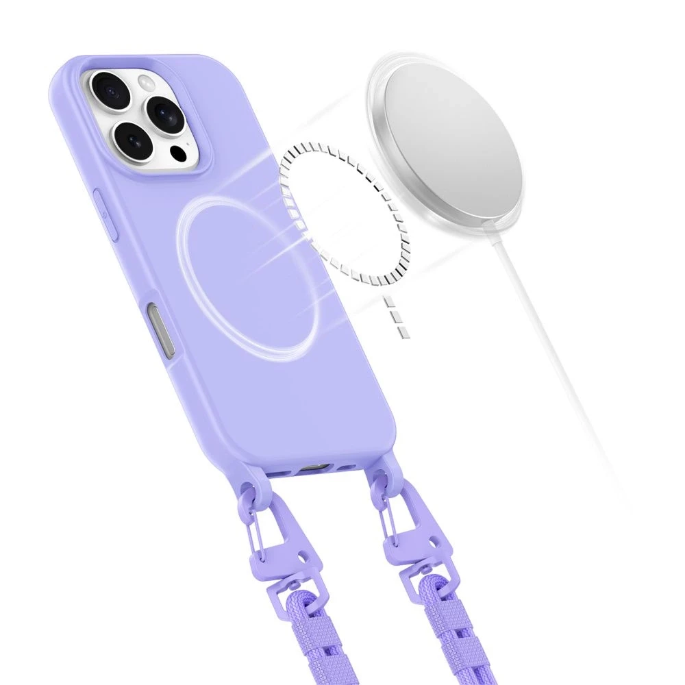 Tech-Protect MagNecklace MagSafe with Lanyard Apple iPhone 16 Pro Max – dėklas telefonui violetinės spalvos