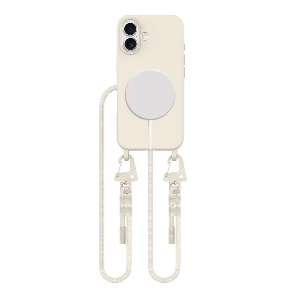 Dėklas Apple iPhone 16 Tech-Protect Magneclace MagSafe Latte kreminis