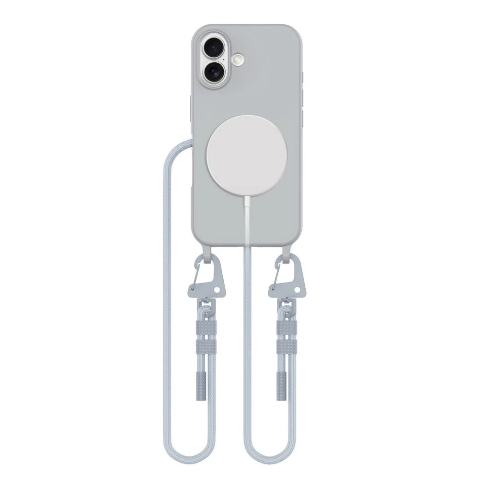 TECH-PROTECT MAGNECKLACE MagSafe Apple iPhone 16 dėklas telefonui pilkos spalvos